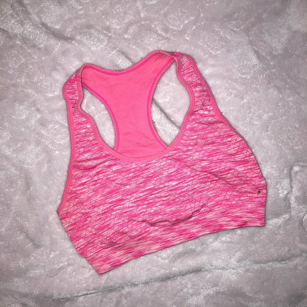 Neon Pink Reversible Racerback Sports Bra